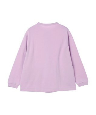 Green Parks 裏起毛ミディ丈ドットボタンカーディガン Purple