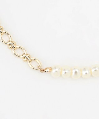 組曲 パールミックスチェーンネックレス ゴールド系