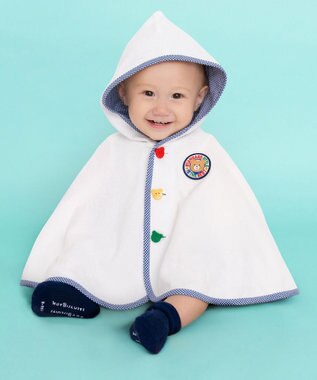 MIKI HOUSE HOT BISCUITS ポンチョギフトセット【BOX付き】 紺