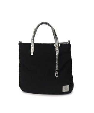 Regalo Felice 【超軽量 / ショルダー付き】2wayトート小 / REGALO BKS(ブラック×シルバー)