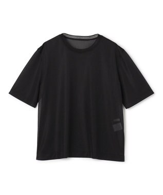BEIGE， SELEN / リブコンビ シアーTシャツ Black
