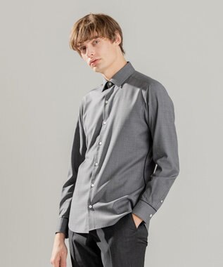 JOSEPH HOMME ACTIVE TROPICAL WOOL SHIRT ライトグレー系