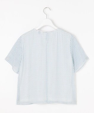 J.PRESS LADIES S 【洗える】スクエアープリント カットソー ブルー系