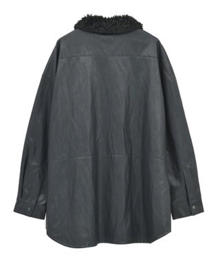 YECCA VECCA レザーライクシャツジャケット Black