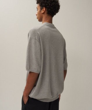 ATON COTTON WASHI KNIT | ハーフスリーブポロセーター - UNISEX TOP GARY