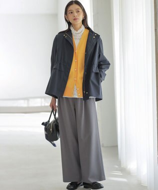 組曲 【WEB限定】フラワーチュールタートルネック カットソー アイボリー系