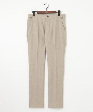 JOSEPH ABBOUD 【ウエストも伸びる！/ストレッチ】ミックスリネンシャンブレーパンツ ベージュ系