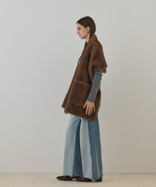 GRACE CONTINENTAL フェイクミンクストール ブラウン