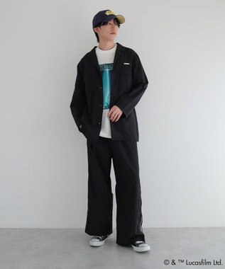 Green Parks ＳＴＡＲ　ＷＡＲＳ／ロゴテープラインパンツ Black