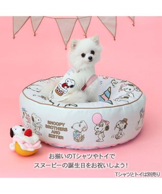 PET PARADISE 【限定250個】スヌーピー 限定 バースデー クッション 白~オフホワイト