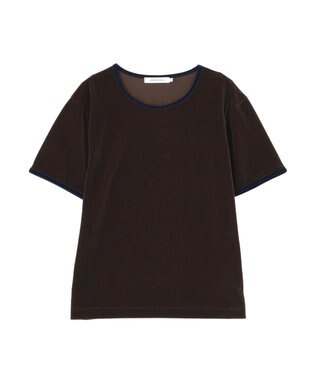 AMERICAN HOLIC シアーベロア配色プルオーバー Brown
