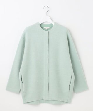 自由区 【洗える】ブークレーニット アウター アクア