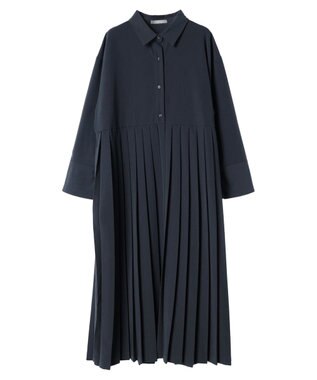 Green Parks armonia．プリーツシャツワンピース Gray