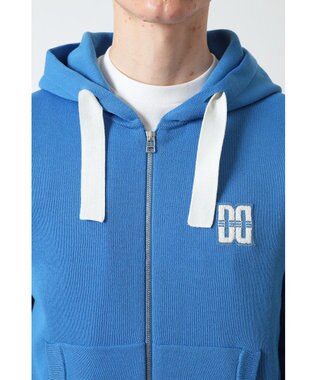 DAKS ロゴジップアップ スウェットパーカー ブルー