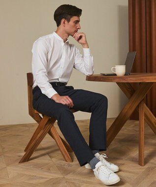 GOTAIRIKU 仕事で着られる 秋冬の綿パン【吸湿発熱/ストレッチ】ソフトサーモ ストレッチコットンパンツ ネイビー系8