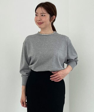 ネックビジュー ニット