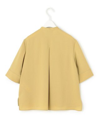 ICB L 【WEB限定・接触冷感・UVケア・吸水速乾・防シワ・洗える】 ドレープツイル クロップドシャツ クリームカーキ系