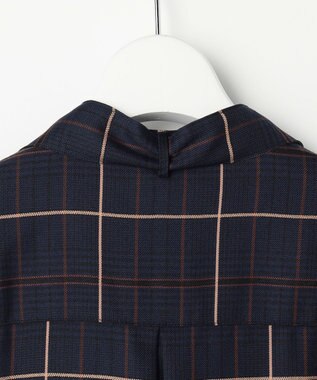 J.PRESS LADIES S サイロチェック ストライプ ブラウス ネイビーチェック系