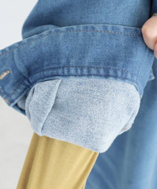 CRAFT STANDARD BOUTIQUE 裏起毛デニムヘンリーワンピース Blue