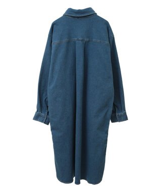 CRAFT STANDARD BOUTIQUE 裏起毛デニムヘンリーワンピース Blue