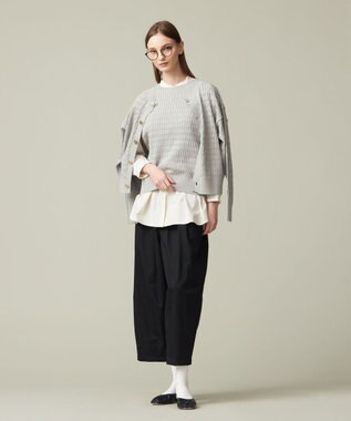 J.PRESS YORK STREET 【WOMEN】コットンケーブル ベスト ライトグレー系