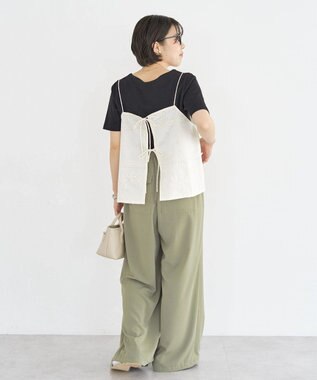 Green Parks 前後２ＷＡＹレース刺繍ビスチェ Ivory