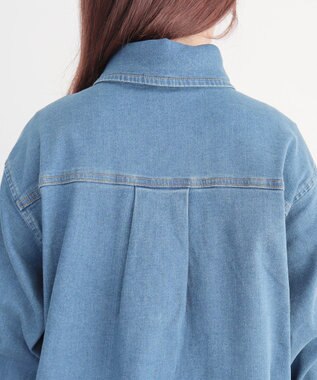 CRAFT STANDARD BOUTIQUE 裏起毛デニムヘンリーワンピース Blue