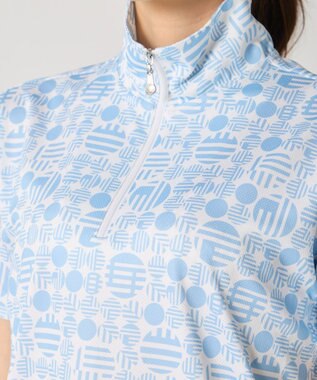 FILA GOLF／marie claire 【Marie claire sports】ハーフジップ半袖シャツ ライトブルー