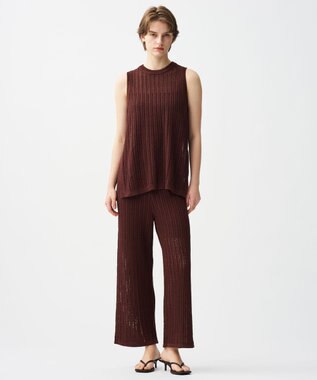 uncrave シースルーケーブルニット パンツ