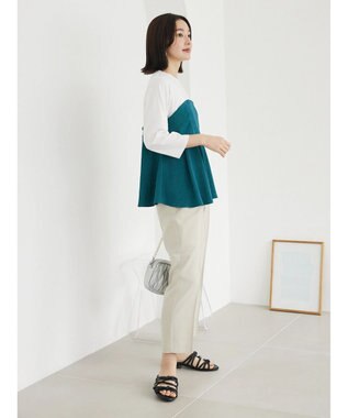 Green Parks 接触冷感　きれいシルエットパンツⅡ（テーパード） Beige