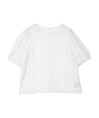 Green Parks ・ＥＬＥＮＣＡＲＥ　ＤＵＥ　フラワージャカードブラウス Off White