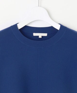 自由区 【セットアップ対応・洗える】レーヨンストレッチプルオーバー ニット ブルー