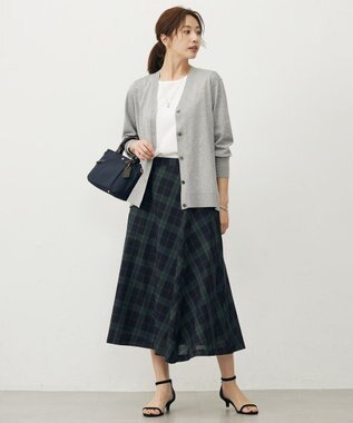 J.PRESS LADIES L Vis/Peスパーク ニット カーディガン トップグレー系