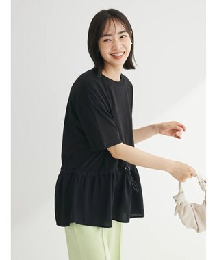 Green Parks ドロスト切替えドッキングカットプルオーバー Black