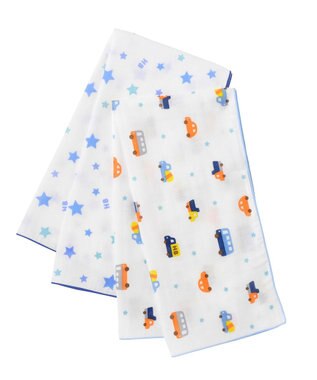 MIKI HOUSE HOT BISCUITS 出産準備セット 通年用(総柄) ブルー