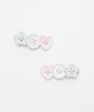 WEGO L2Pモチーフボタンヘアクリップ 柄3