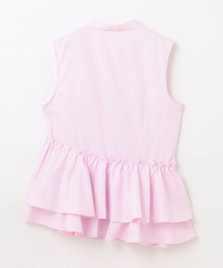 GRACE CONTINENTAL ヘムフリルノースリーブ ピンク