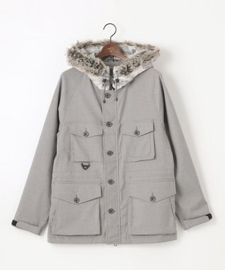 JOSEPH ABBOUD MOUNTAIN 【撥水/ライナードッキング対応】スライバー カモフラージュコンビ パーカー ライトグレー系