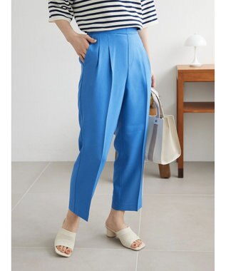 Green Parks 接触冷感　きれいシルエットパンツ（テーパード） Blue