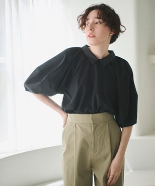 #Newans 【撥水・吸水速乾】コンビネーションベルスリーブカットソー ブラック系