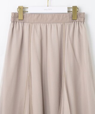 ANY SIS 【洗える】ラッセルチュールマチ スカート アイボリー