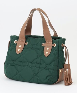 LA BAGAGERIE グリッドキルティングトート ダークグリーン