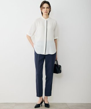 ICB L 【先行予約・WEB限定カラーあり】FluidBackSatin ドロストパンツ ダルブルー