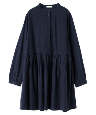 CRAFT STANDARD BOUTIQUE ウエスト切替ギャザーチュニック Navy