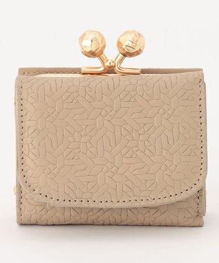 UNBILLION perche 抗菌レザー型押し外がまミニウォレット