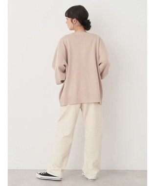 earth music&ecology クルーネックミドル丈カーディガン Beige