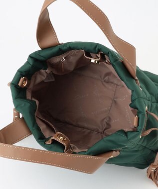 LA BAGAGERIE グリッドキルティングトート ダークグリーン