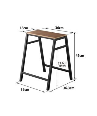 tower スツール タワー H45  ブラック ブラック