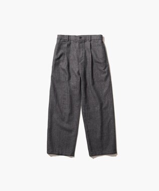 ATON LINEN WOOL TWILL | ルーズフィットパンツ - UNISEX CHECK