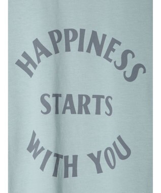 CRAFT STANDARD BOUTIQUE シルケット天竺　ロゴＰＴ裾ラウンドチュニックＳ／Ｓ Blue